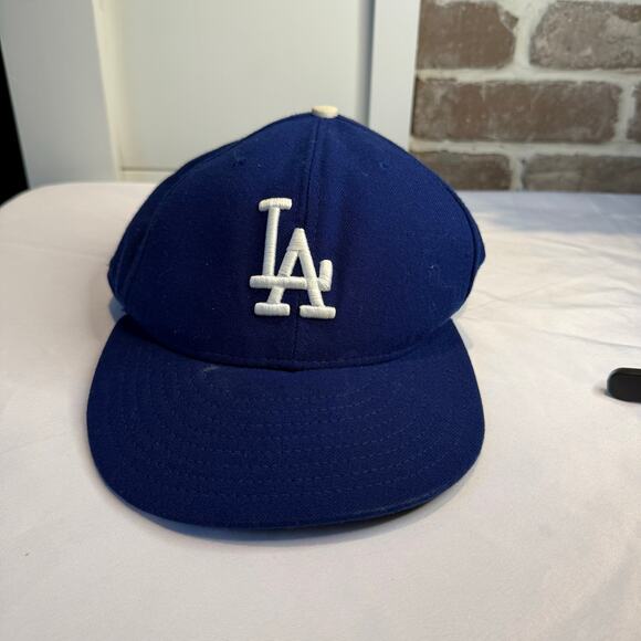 Vintage LA Los Angeles Dodgers New Era 59Fifty Fitted Hat 7-3/8 On-Field Cap - Picture 1 of 7